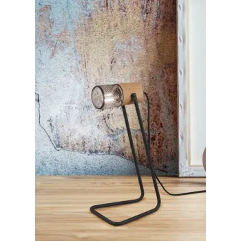 Trio Tosh fekete-natúr asztali lámpa (TR-504300132) E14 1 izzós IP20 Trio Tosh fekete-natúr asztali lámpa (TR-504300132) E14 1 izzós IP20