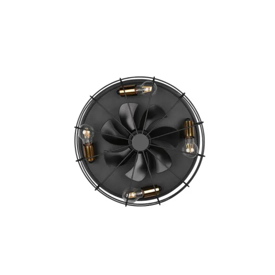 Trio Trondheim fekete mennyezeti ventilátoros lámpa (TRI-R61095032) E27 4 izzós IP20