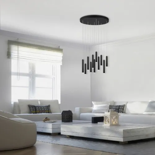 Trio Tubular fekete LED függesztett lámpa (TRI-321691132) LED 1 izzós IP20