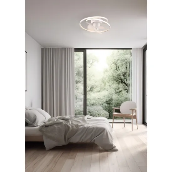 Trio Umea fehér LED mennyezeti ventilátoros lámpa (TRI-R67252131) LED 1 izzós IP20
