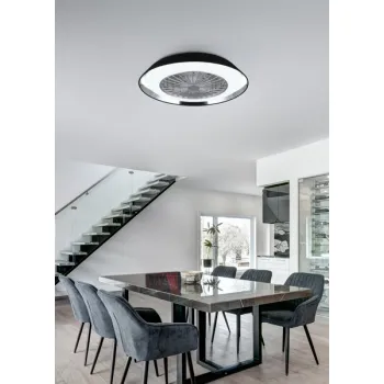Trio Varberg fekete LED mennyezeti ventilátoros lámpa (TRI-R67292102) LED 1 izzós IP20 Trio Varberg fekete LED mennyezeti ventilátoros lámpa (TRI-R67292102) LED 1 izzós IP20