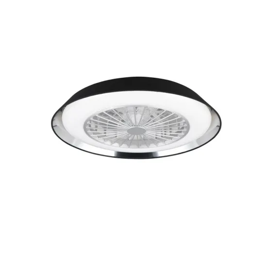 Trio Varberg fekete LED mennyezeti ventilátoros lámpa (TRI-R67292102) LED 1 izzós IP20