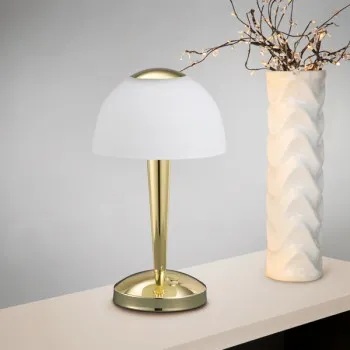 Trio Ventura sárgaréz-fehér LED asztali lámpa (TRI-529990103) LED 1 izzós IP20