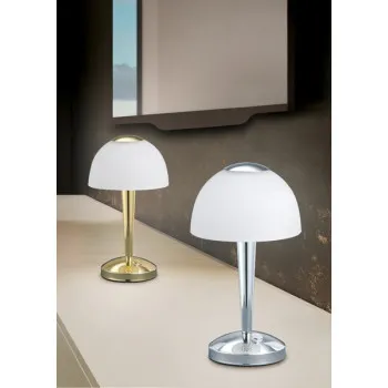 Trio Ventura matt nikkel-fehér LED asztali lámpa (TRI-529990107) LED 1 izzós IP20