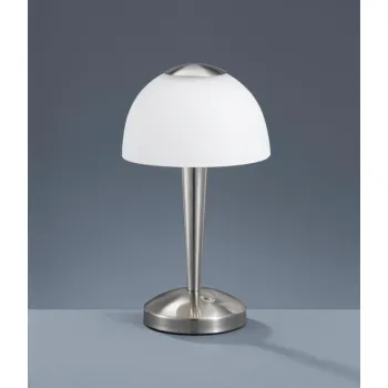 Trio Ventura matt nikkel-fehér LED asztali lámpa (TRI-529990107) LED 1 izzós IP20