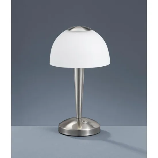 Trio Ventura matt nikkel-fehér LED asztali lámpa (TRI-529990107) LED 1 izzós IP20