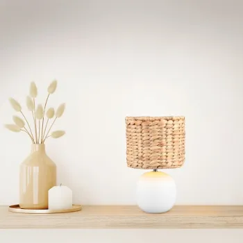 Trio Vina fehér-natúr asztali lámpa (TR-518990101) E27 1 izzós IP20 Trio Vina fehér-natúr asztali lámpa (TR-518990101) E27 1 izzós IP20