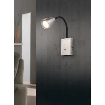 Trio Wanda matt nikkel-fekete falikar (TRI-202670107) GU10 1 izzós IP20