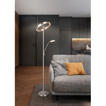 Trio Willis matt nikkel LED állólámpa (TRI-449510207) LED 2 izzós IP20