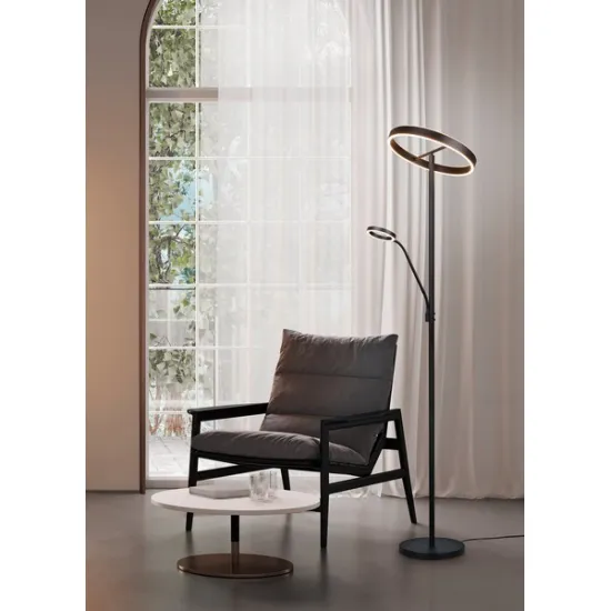 Trio Willis fekete LED állólámpa (TRI-449510232) LED 2 izzós IP20