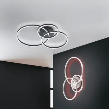 Trio Winona matt nikkel LED mennyezeti lámpa (TRI-670810607) LED 1 izzós IP20