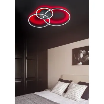 Trio Winona fekete LED mennyezeti lámpa (TRI-670810632) LED 1 izzós IP20