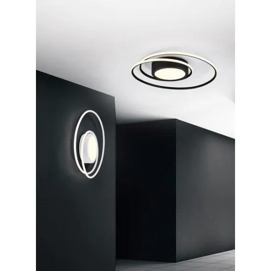 Trio Yava fekete-fehér LED mennyezeti lámpa (TRI-672310232) LED 1 izzós IP20