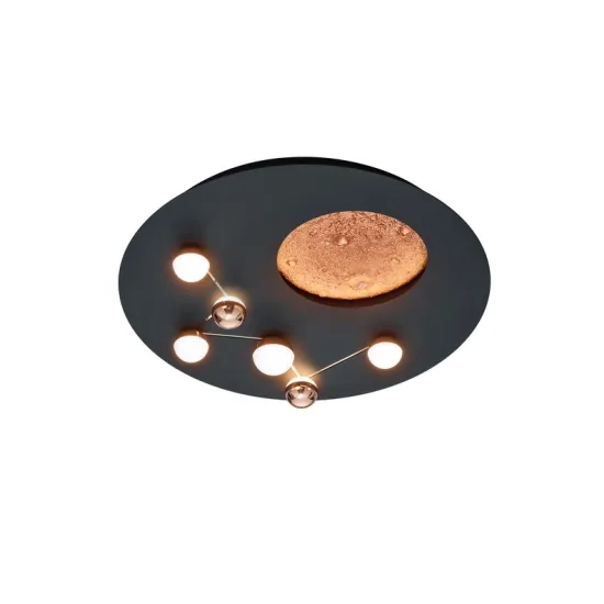 Trio Zodiac fekete-barna LED mennyezeti lámpa (TRI-644810132) LED 1 izzós IP20