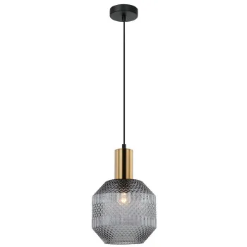 Viokef Ariadne füstszínű-fekete függesztett lámpa (VIO-4266900) E27 1 izzós IP20