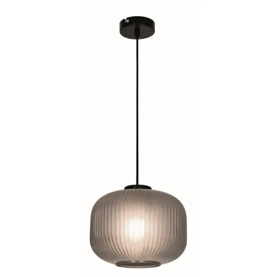 Viokef Astor fekete-füstszínű függesztett lámpa (VIO-4253001) E27 1 izzós IP20