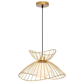 Viokef Belinda arany-fehér függesztett lámpa (VIO-4275101) E27 1 izzós IP20