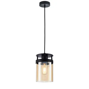 Viokef Betty borostyán-fekete függesztett lámpa (VIO-4304800) E27 1 izzós IP20