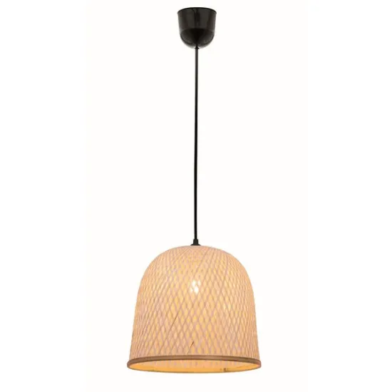 Viokef Casper natúr-fekete függesztett lámpa (VIO-4253300) E27 1 izzós IP20