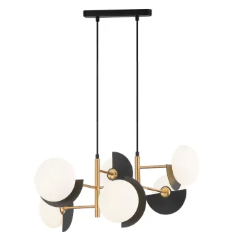 Viokef Darcy fekete-fehér-bronz LED függesztett lámpa (VIO-4292200) G9 6 izzós IP20