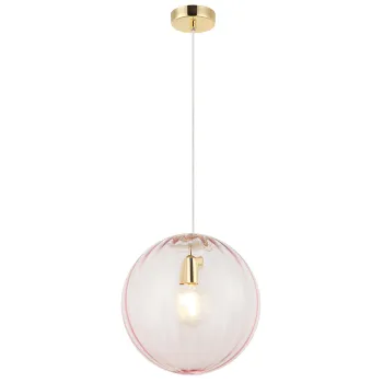 Viokef Diana rózsaszín-arany függesztett lámpa (VIO-4294302) E27 1 izzós IP20