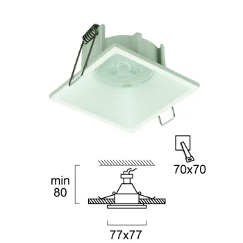 Viokef Fino fehér beépíthető lámpa (VIO-4225000) GU10 1 izzós IP20