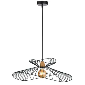 Viokef Kronos fekete-barna függesztett lámpa (VIO-4300100) E27 1 izzós IP20