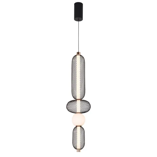 Viokef Margot fekete-arany LED függesztett lámpa (VIO-4311500) LED 1 izzós IP20