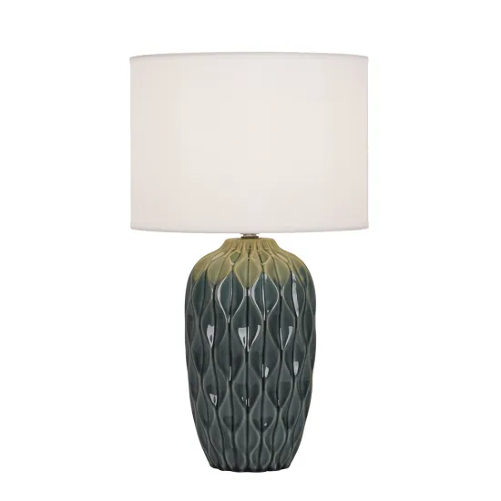 Viokef Pineapple zöld-fehér asztali lámpa (VIO-4296101) E27 1 izzós IP20