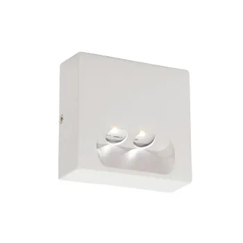 Viokef Poros fehér falba építhető LED kültéri lámpa (VIO-4261400) LED 1 izzós IP54