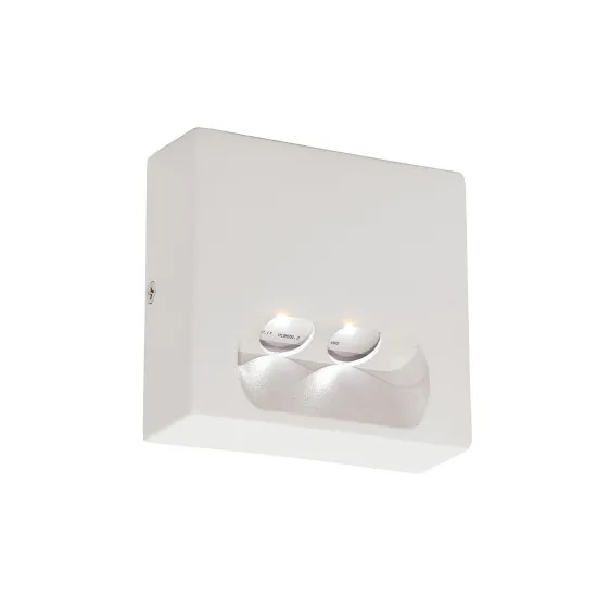 Viokef Poros fehér falba építhető LED kültéri lámpa (VIO-4261400) LED 1 izzós IP54