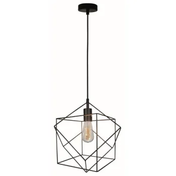 Viokef Quadro fekete függesztett lámpa (VIO-4193400) E27 1 izzós IP20