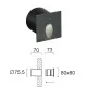 Viokef Serifos sötétszürke falba építhető LED kültéri lámpa (VIO-4261200) LED 1 izzós IP54