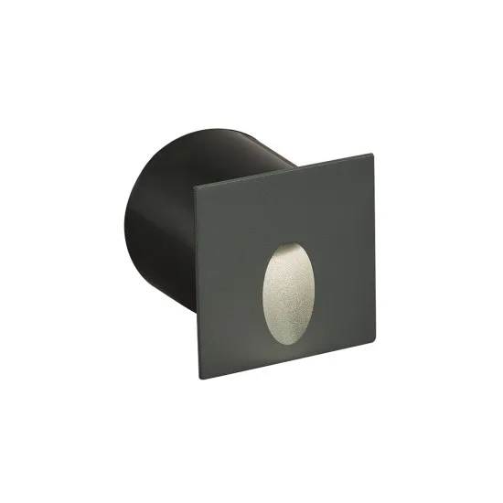 Viokef Serifos sötétszürke falba építhető LED kültéri lámpa (VIO-4261200) LED 1 izzós IP54