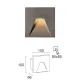 Viokef Space szürke falba építhető LED kültéri lámpa (VIO-4289800) LED 1 izzós IP65