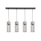 Zambelis  króm-fekete függesztett lámpa (ZAM-1659) E27 4 izzós IP20