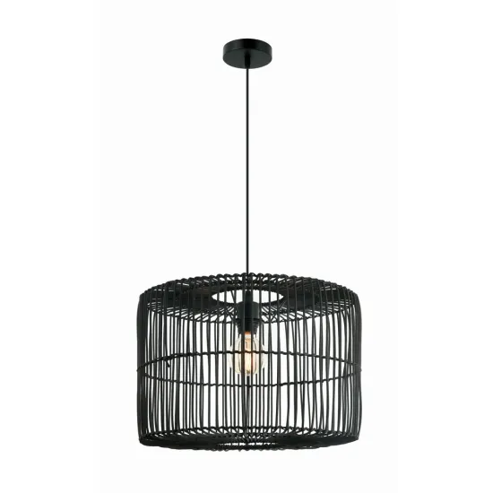 Zambelis  fekete függesztett lámpa (ZAM-20239) E27 1 izzós IP20