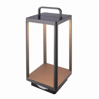 Zambelis  grafit napelemes hordozható LED kültéri fali lámpa (ZAM-E302) LED 1 izzós IP54