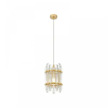 Zuma Alexandria arany-átlátszó kristály függesztett lámpa (ZU-P0556-01D-V7V7) E14 1 izzós IP20