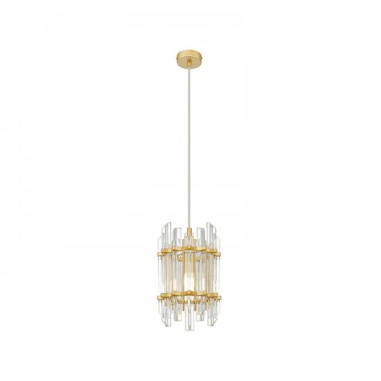 Zuma Alexandria arany-átlátszó kristály függesztett lámpa (ZU-P0556-01D-V7V7) E14 1 izzós IP20