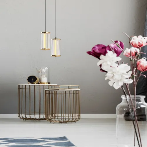 Zuma Cally arany-átlátszó LED függesztett lámpa (ZU-MD3147-1A-3GT) LED 1 izzós IP20