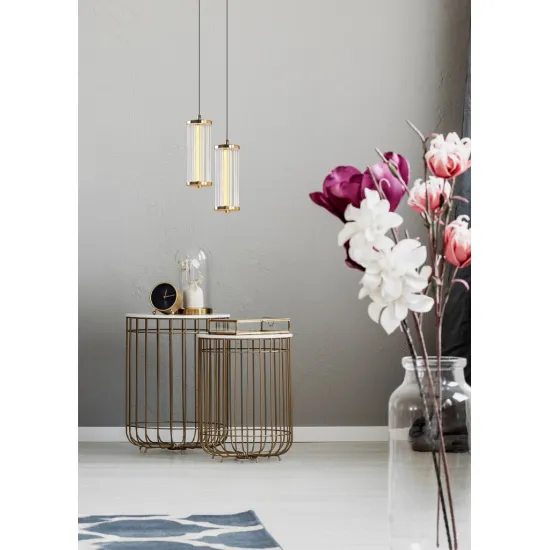 Zuma Cally arany-átlátszó LED függesztett lámpa (ZU-MD3147-1A-3GT) LED 1 izzós IP20