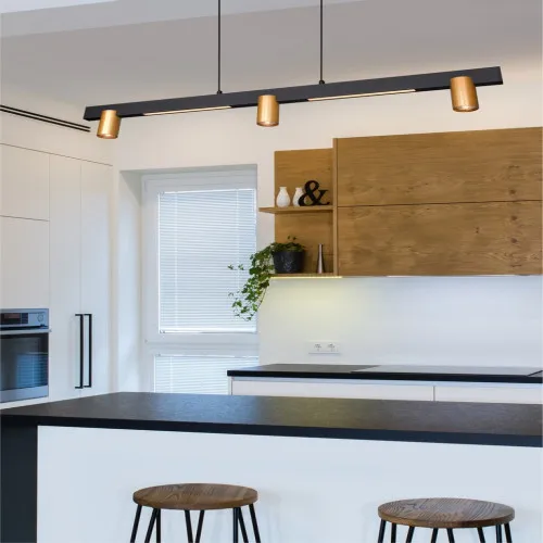 Zuma Mannari arany-fekete LED függesztett lámpa (ZU-P230757205) LED+GU10 3 izzós IP20