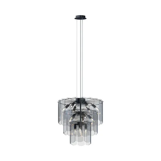 Zuma Nira króm-füstszürke függesztett lámpa (ZU-MD3523-14L-EBCN) E14 14 izzós IP20