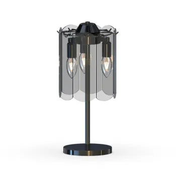 Zuma Nira króm-füstszürke asztali lámpa (ZU-MT3523-3S-EBCN) E14 3 izzós IP20