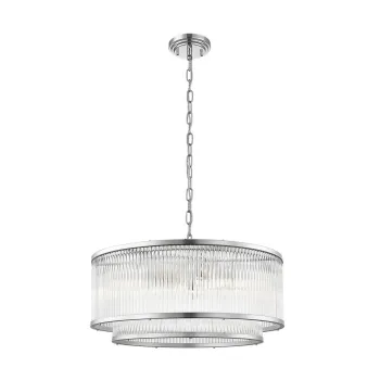 Zuma Sergio króm-átlátszó függesztett lámpa (ZU-P0528-06H-F4AC) E14 6 izzós IP20