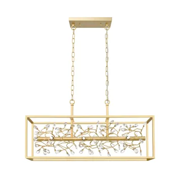 Zuma Spring arany-átlátszó kristály függesztett lámpa (ZU-P0578-06C-V7V7) G9 6 izzós IP20