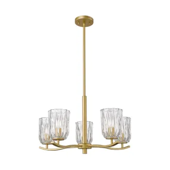 Zuma Tazza arany-átlátszó kristály csillár (ZU-P0590-05B-V7AC) E14 5 izzós IP20