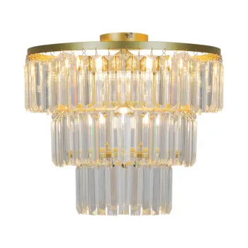 Zuma Tifanny arany-átlátszó kristály mennyezeti lámpa  (ZU-P17127-4-GD) E14 4 izzós IP20