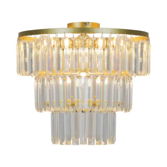 Zuma Tifanny arany-átlátszó kristály mennyezeti lámpa  (ZU-P17127-4-GD) E14 4 izzós IP20